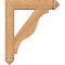 Ekena Millwork Funston Arts and Crafts Smooth Bracket w/ Offset Brace, Western Red Cedar, 5 1/2"W x 22"D x 26"H BKT0604X22X26FST03SWR - alternate 3